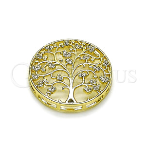 Gold Filled Pendant — Fancy Pendant Tree and Heart Design with White — main product view — SKU 163599 | Oro Laminado dije — elegante Pendant Tree and corazón diseño with blanco — SKU 163599