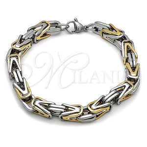 Stainless Steel Bracelet — Fancy Bracelet Polished Two Tone 03. Thickness 9 — main product view — SKU 163602 | Acero Inoxidable brazalete — elegante Bracelet pulido Two Tone 03. Thickness 9 — SKU 163602