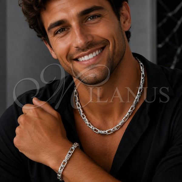 Stainless Steel Bracelet — Necklace and Bracelet Polished 06. — alternate product view — SKU 163603 | Acero Inoxidable brazalete — Necklace and Bracelet pulido 06. — SKU 163603