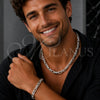 Stainless Steel Necklace and Bracelet, Polished, Steel Finish, 06.435.0007.22