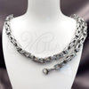 Stainless Steel Necklace and Bracelet, Polished, Steel Finish, 06.435.0007.22