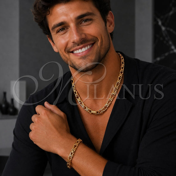 Stainless Steel Bracelet — Necklace and Bracelet Polished 06. — alternate product view — SKU 163605 | Acero Inoxidable brazalete — Necklace and Bracelet pulido 06. — SKU 163605