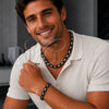 Stainless Steel Necklace and Bracelet, Polished, Two Tone, 06.116.0057.4.22