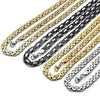 Stainless Steel Necklace and Bracelet, Polished, Two Tone, 06.116.0057.4.22