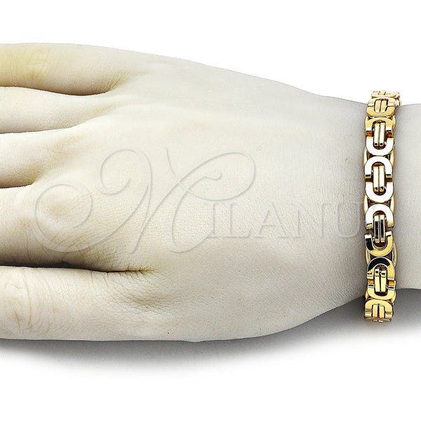 Stainless Steel Bracelet — Fancy Bracelet Polished 03. 09 MM Thickness 9 — alternate product view — SKU 163607 | Acero Inoxidable brazalete — elegante Bracelet pulido 03. 09 MM Thickness 9 — SKU 163607