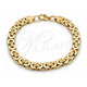 Pulsera Elegante 03.116.0044.09 Acero Inoxidable, Pulido, Tono Dorado (Grosor 09 MM, 9 Pulgadas de Largo)