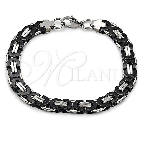 Stainless Steel Bracelet — Fancy Bracelet Polished Two Tone 03. 09 MM — main product view — SKU 163609 | Acero Inoxidable brazalete — elegante Bracelet pulido Two Tone 03. 09 MM — SKU 163609