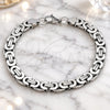 Stainless Steel Fancy Bracelet, Polished, Steel Finish, 03.116.0044.3.09 (09 MM Thickness, 9 Inches Length)