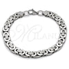 Stainless Steel Fancy Bracelet, Polished, Steel Finish, 03.116.0044.3.09 (09 MM Thickness, 9 Inches Length)