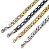 Stainless Steel Fancy Bracelet, Polished, Steel Finish, 03.116.0044.3.09 (09 MM Thickness, 9 Inches Length)