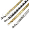 Stainless Steel Fancy Bracelet, Polished, Steel Finish, 03.116.0044.3.09 (09 MM Thickness, 9 Inches Length)
