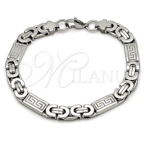 Stainless Steel Bracelet — Fancy Bracelet Greek Key Design Polished 03. 09 — main product view — SKU 163612 | Acero Inoxidable brazalete — elegante Bracelet Greek Key diseño pulido 03. 09 — SKU 163612