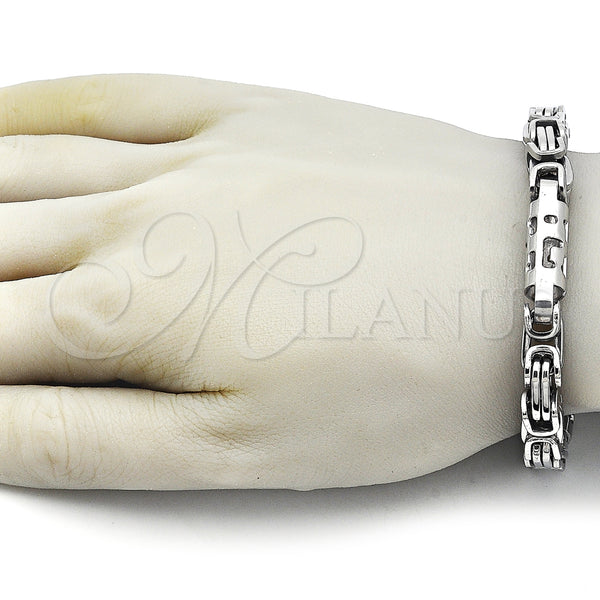 Stainless Steel Bracelet — Fancy Bracelet Polished 03. Thickness 9 Inches Length — alternate product view — SKU 163615 | Acero Inoxidable brazalete — elegante Bracelet pulido 03. Thickness 9 Inches Length — SKU 163615