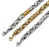 Stainless Steel Fancy Bracelet, Polished, Steel Finish, 03.116.0046.09 (Thickness, 9 Inches Length)