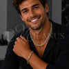 Stainless Steel Necklace and Bracelet, Polished, Two Tone, 06.116.0067.2.22