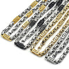 Stainless Steel Necklace and Bracelet, Greek Key Design, Polished, Golden Finish, 06.116.0068.3.22