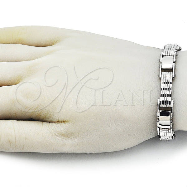 Stainless Steel Bracelet — Solid Bracelet Polished 03. Thickness 9 Inches Length — alternate product view — SKU 163630 | Acero Inoxidable brazalete — sólido Bracelet pulido 03. Thickness 9 Inches Length — SKU 163630