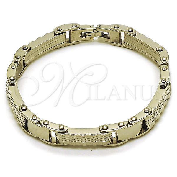 Stainless Steel Bracelet — Solid Bracelet Polished 03. Thickness 9 Inches Length — main product view — SKU 163630 | Acero Inoxidable brazalete — sólido Bracelet pulido 03. Thickness 9 Inches Length — SKU 163630