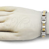Stainless Steel Solid Bracelet, Polished, Two Tone, 03.116.0054.09