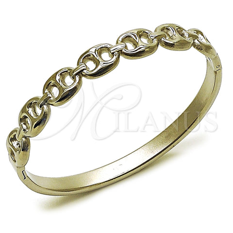 Stainless Steel Individual Bangle, Puff Mariner Design, Polished, Steel Finish, 07.116.0001.04