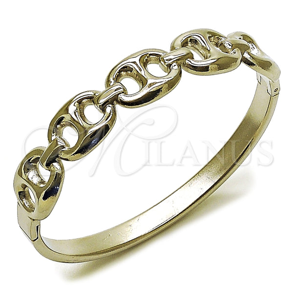 Stainless Steel Individual Bangle, Puff Mariner Design, Polished, Steel Finish, 07.116.0002.05