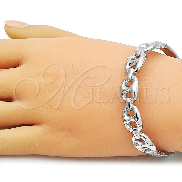 Stainless Steel Jewelry — Individual Bangle Puff Mariner Design Polished 07. Thickness — alternate product view — SKU 163643 | Acero Inoxidable joyería — Individual Bangle Puff Mariner diseño pulido 07. Thickness — SKU 163643