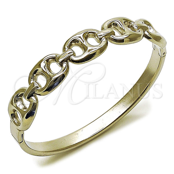 Stainless Steel Jewelry — Individual Bangle Puff Mariner Design Polished 07. Thickness — main product view — SKU 163643 | Acero Inoxidable joyería — Individual Bangle Puff Mariner diseño pulido 07. Thickness — SKU 163643