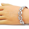 Stainless Steel Individual Bangle, Puff Mariner Design, Polished, Steel Finish, 07.116.0003.05 (Thickness, Size 5 (2.50 Diameter))