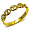 Stainless Steel Individual Bangle, Puff Mariner Design, Polished, Golden Finish, 07.116.0003.1.05
