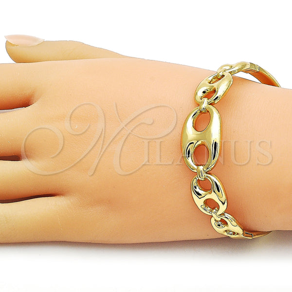 Stainless Steel Jewelry — Individual Bangle Puff Mariner Design Polished 07. 18 — alternate product view — SKU 163648 | Acero Inoxidable joyería — Individual Bangle Puff Mariner diseño pulido 07. 18 — SKU 163648