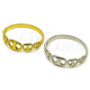Stainless Steel Individual Bangle, Puff Mariner Design, Polished, Golden Finish, 07.116.0004.1.05 (18 MM Thickness, Size 5 (2.50 Diameter))