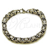 Stainless Steel Bracelet — Fancy Bracelet Greek Key and Box Design Polished — main product view — SKU 163651 | Acero Inoxidable brazalete — elegante Bracelet Greek Key and Box diseño pulido — SKU 163651
