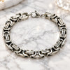 Stainless Steel Fancy Bracelet, Polished, Steel Finish, 03.116.0030.2.09 (Thickness, 9 Inches Length)