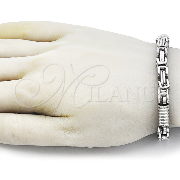 Stainless Steel Bracelet — Fancy Bracelet Polished 03. Thickness 9 Inches Length — alternate product view — SKU 163654 | Acero Inoxidable brazalete — elegante Bracelet pulido 03. Thickness 9 Inches Length — SKU 163654