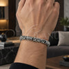 Stainless Steel Fancy Bracelet, Polished, Steel Finish, 03.115.0020.09 (Thickness, 9 Inches Length)