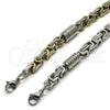 Stainless Steel Fancy Bracelet, Polished, Steel Finish, 03.115.0020.09 (Thickness, 9 Inches Length)