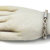 Stainless Steel Fancy Bracelet, Polished, Two Tone, 03.115.0020.1.09 (Thickness, 9 Inches Length)