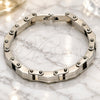 Stainless Steel Solid Bracelet, Polished, Steel Finish, 03.115.0021.09 (Thickness, 9 Inches Length)
