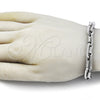 Stainless Steel Solid Bracelet, Polished, Steel Finish, 03.363.0001.09 (Thickness, 9 Inches Length)