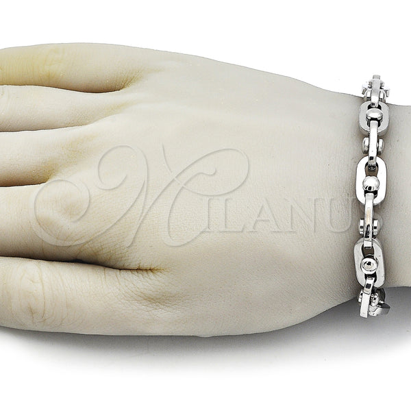 Stainless Steel Bracelet — Fancy Bracelet Polished 03. Thickness 9 Inches Length — alternate product view — SKU 163664 | Acero Inoxidable brazalete — elegante Bracelet pulido 03. Thickness 9 Inches Length — SKU 163664