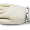 Stainless Steel Fancy Bracelet, Polished, Steel Finish, 03.363.0003.09 (Thickness, 9 Inches Length)
