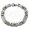 Stainless Steel Fancy Bracelet, Polished, Steel Finish, 03.363.0003.09 (Thickness, 9 Inches Length)