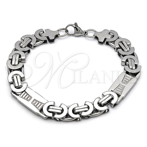Stainless Steel Fancy Bracelet, Polished, Steel Finish, 03.363.0004.09