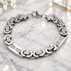 Stainless Steel Fancy Bracelet, Polished, Steel Finish, 03.363.0004.09 (11 MM Thickness, 9 Inches Length)