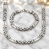 Stainless Steel Necklace and Bracelet, Polished, Steel Finish, 06.363.0065.24