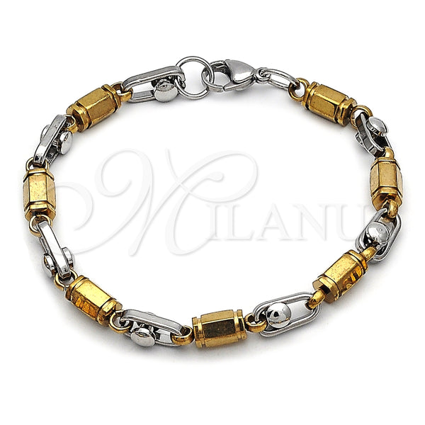 Stainless Steel Bracelet — Fancy Bracelet Polished Two Tone 03. 06 MM — alternate product view — SKU 163668 | Acero Inoxidable brazalete — elegante Bracelet pulido Two Tone 03. 06 MM — SKU 163668