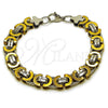 Stainless Steel Bracelet — Fancy Bracelet Polished Two Tone 03. Thickness 9 — alternate product view — SKU 163670 | Acero Inoxidable brazalete — elegante Bracelet pulido Two Tone 03. Thickness 9 — SKU 163670