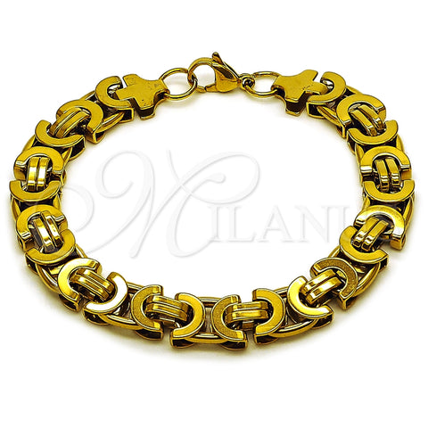 Stainless Steel Fancy Bracelet, Polished, Golden Finish, 03.363.0006.1.09