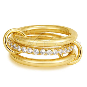 Gold Filled Ring — Multi Stone Ring with White Cubic Zirconia Polished — main product view — SKU 163687 | Oro Laminado anillo — Multi Stone Ring with blanco Cubic Zirconia pulido — SKU 163687