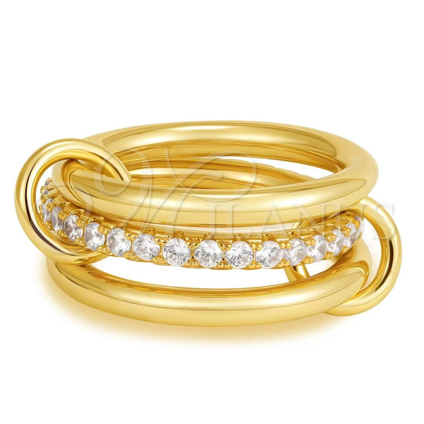Gold Filled Ring — Multi Stone Ring with White Cubic Zirconia Polished — main product view — SKU 163689 | Oro Laminado anillo — Multi Stone Ring with blanco Cubic Zirconia pulido — SKU 163689